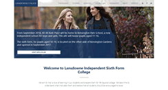 Desktop Screenshot of lansdownecollege.com